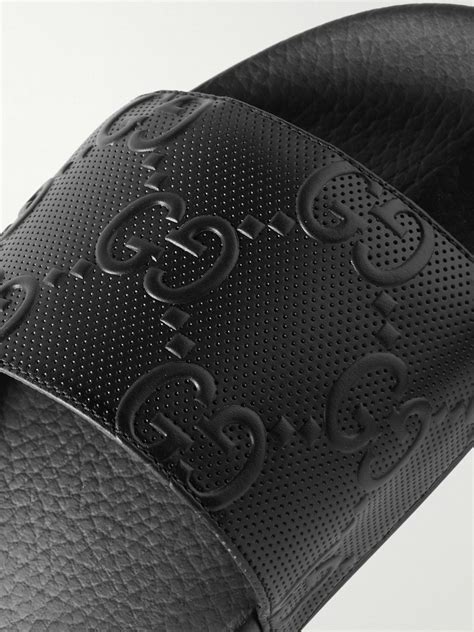 gucci pursuit logo-embossed slides dh gate|Gucci slides from brand.